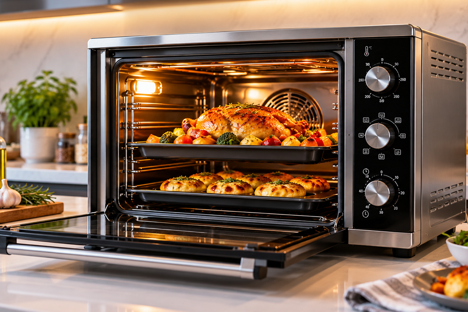 Built-in cooking oven